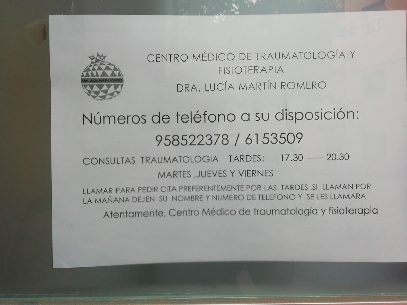Imagen de Centro Médico de Traumatologia y Fisioterapia, Dra. Lucía Martín Romero