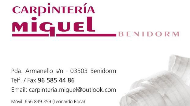 Imagen de Carpintería Miguel Benidorm