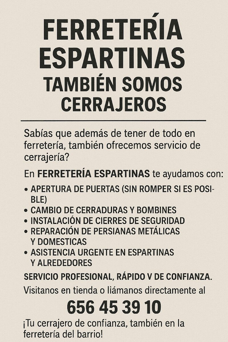 Imagen de Cerrajero Ferretería Espartinas