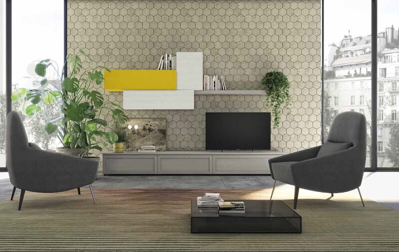 composición mueble TV de diseño moderno