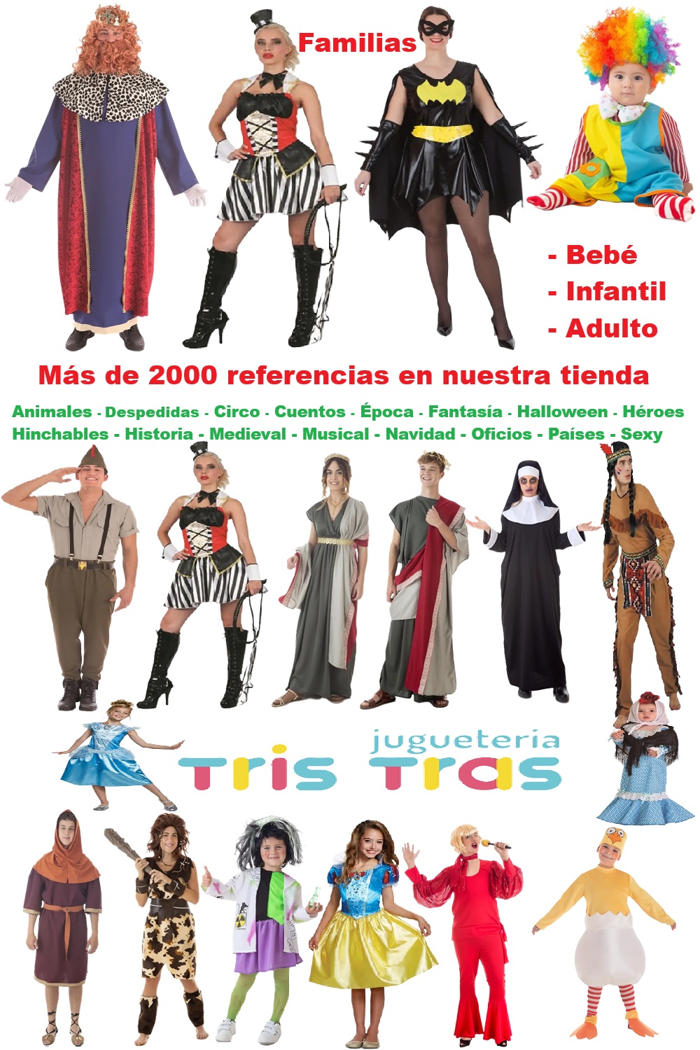 Oferta de Disfraces en juguetería Tristras