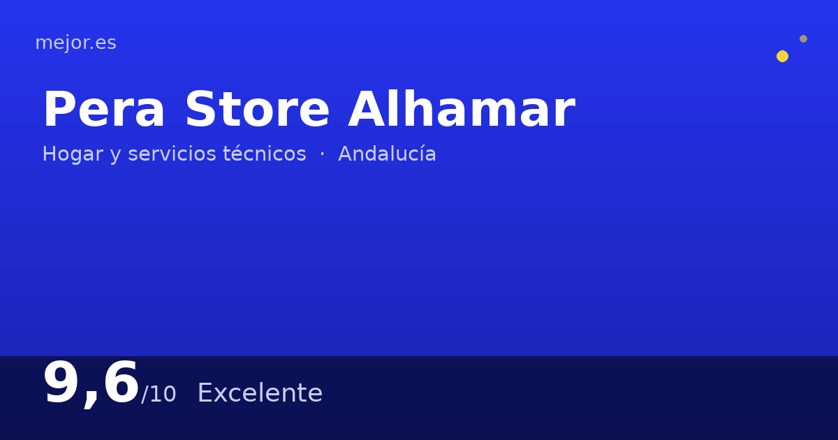 Pera Store Pera Store Alhamar de Granada (Provincia de Granada) - Mejor.es