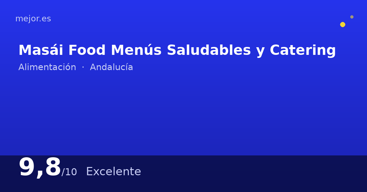 Masái Food Menús Saludables y Catering de Armilla - Mejor.es