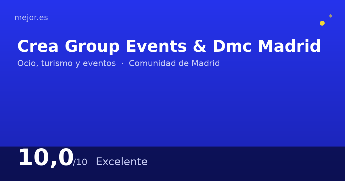 Crea Group Events & Dmc Madrid de Madrid - Mejor.es